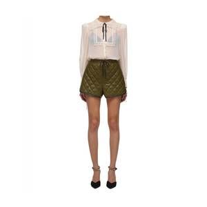 Fashion Self Portrait Leather Shorts Self-portrait Black Stretch